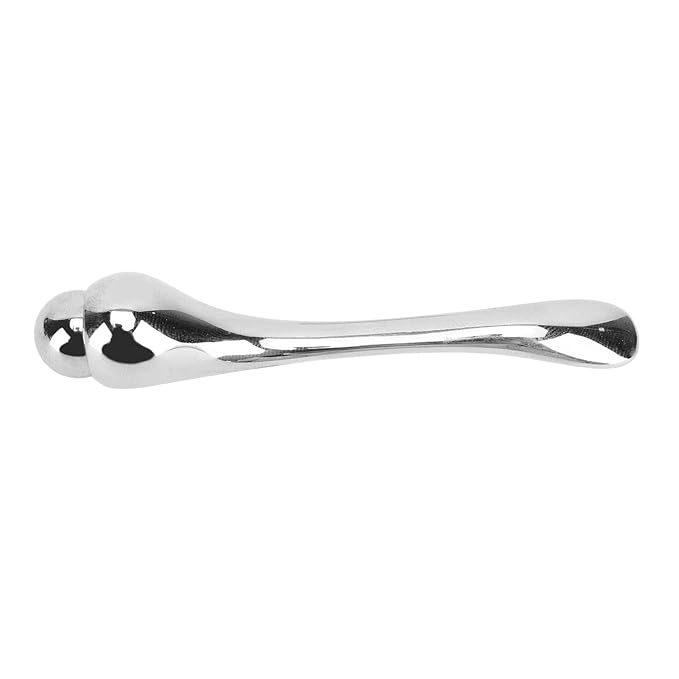 Eye Cream Massage Stick Magnetic Double Head Eye Cream Applicator for Facial Skin Care Silver