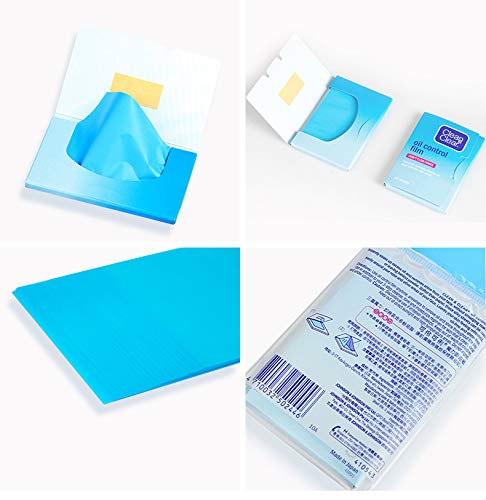 Premium Oil Control Film,Same Series with Clean&Clear Oil Absorbing Sheets,180Sheets/3Pack Larger Oil Blotting Sheets for Face,Makeup Friendly High-performance Handy Face Blotting Paper for Oily Skin