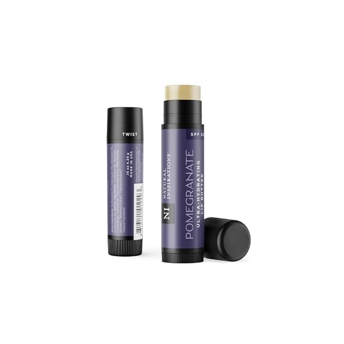 Natural Inspirations Ultra Hydrating SPF 30 Lip Butter 6 Piece Set - Pomegranate