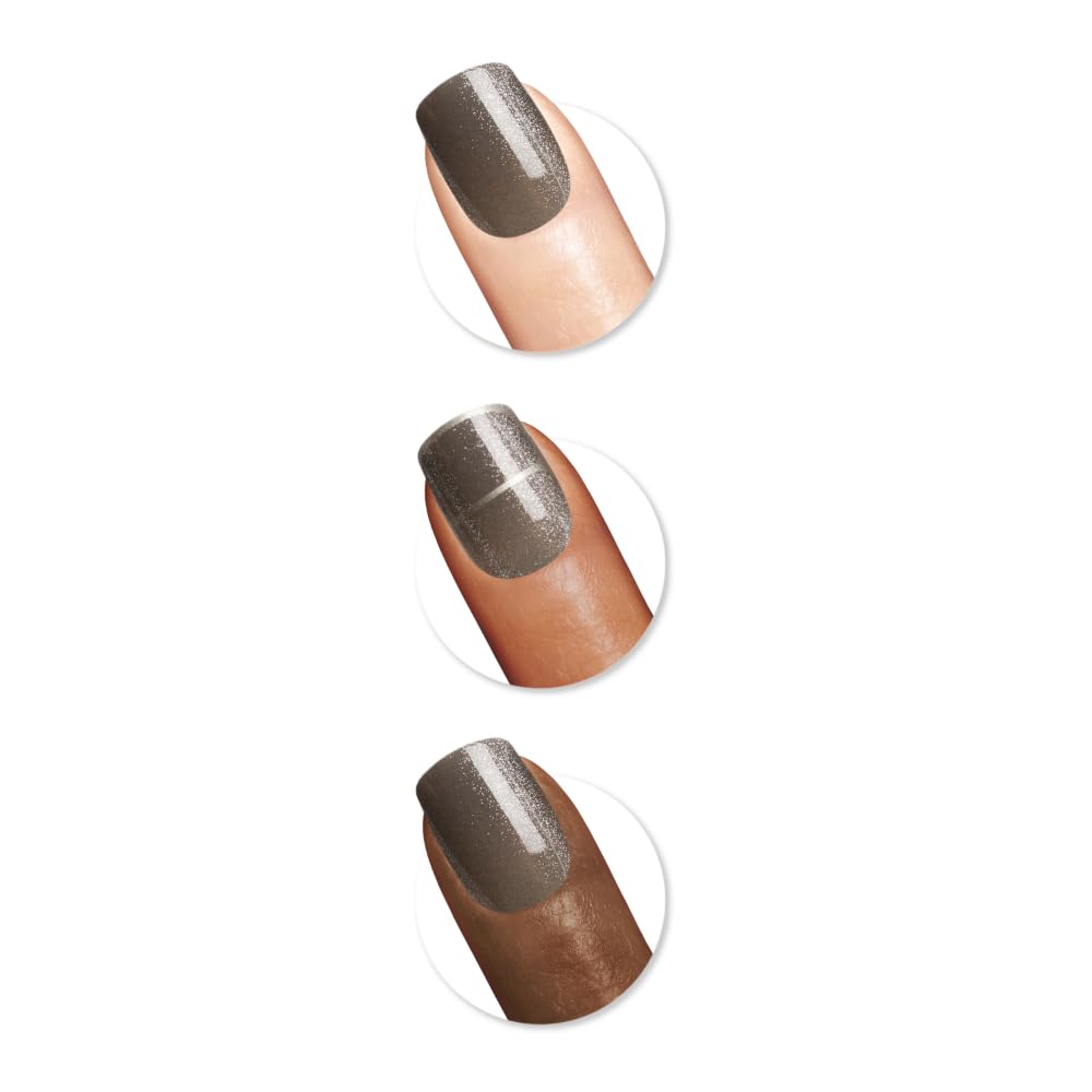 Sally Hansen Instant Cuticle Remover & Salon Effects Light Years Press On Nails Kit - 15 Second Cuticle Gel with Aloe & 30 Nail Designs with Nail Glue