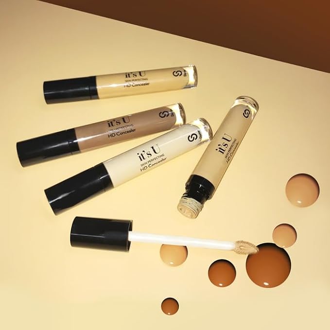 Sistar it's U Skin Perfecting HD Concealer Full Coverage Lightweight Long Lasting Correcting Liquid Contour Cover Masker Makeup 5 ml / 0.17 fl. oz (Burnt Cinnamon)