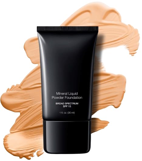 Jolie Mineral Liquid Powder Foundation SPF 15 1 Fl. Oz. Hypoallergenic - For All Skin Types (Cameo Beige)