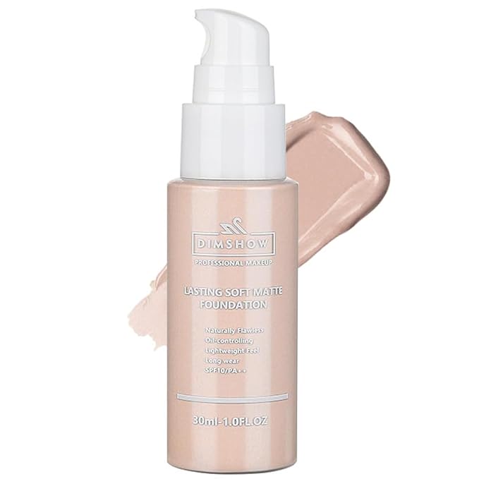 Flawless Matte Liquid Foundation Makeup, Vegan & Cruelty-Free, Liquid Oil-Free Foundation Face Makeup for Combination & Oily Skin, Longwear Medium-Full Coverage (02, 30ml)