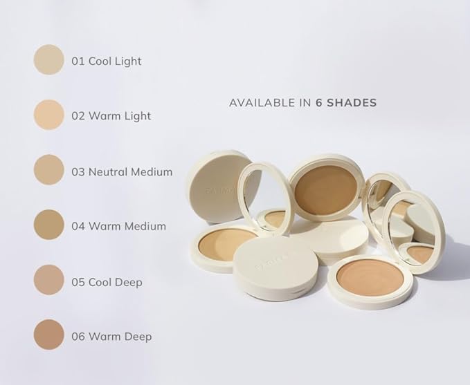 FARMASI Makeup BB All in One Powder, Lightweight, Long-Lasting Medium-Full Coverage with Flawless Finishing, will Look More Natural and Smooth Than Ever, 0.5 oz, Cool Light