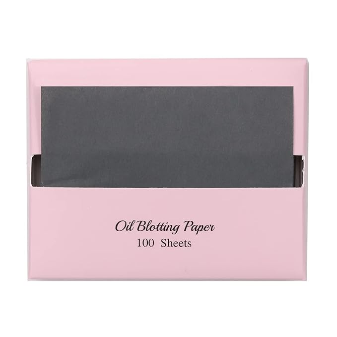 [400 Counts + Mirror Case] Natural Bamboo Charcoall Oil Blotting Sheets for Face with Mirror Compact and Refills