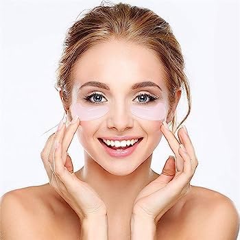 New Lip and Eye Mask 2 Sets, Hydro-Gel Eye Mask For Puffiness, Lip Collagen Plumper, Eye Mask Skincare, Rich Goat Milk, Lot Of 4 (black/gold)
