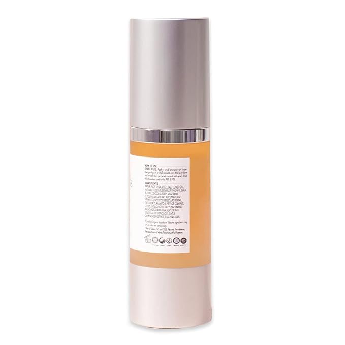 Glimmer Goddess Organic Vitamin C and Peptide Eye Serum for Dark Circles, 1 oz