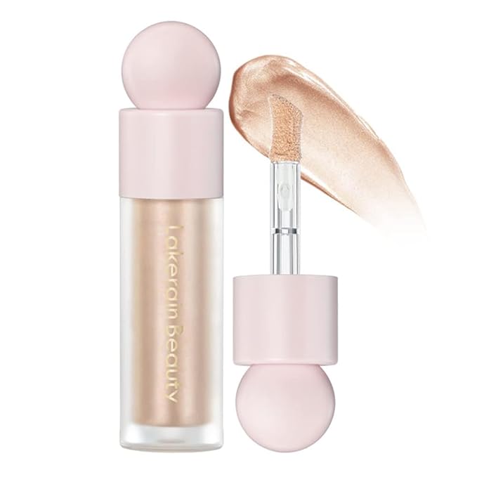 Liquid Highlighter, Contour Stick Makeup Highlighter for Face, Waterproof Luminous Lotion, Silky Smooth Glitter Highlighter Makeup Stick, Multi-Use Body Shimmer Liquid Bronzer 02# STARLIGHT