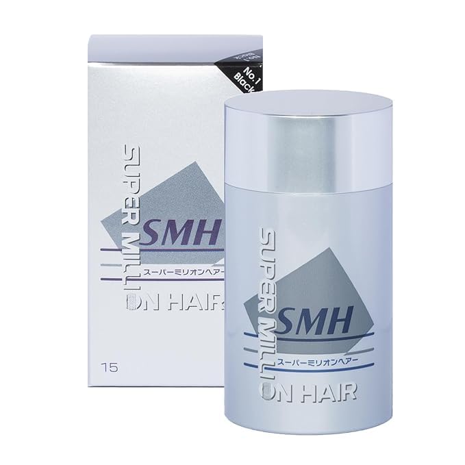 SMH Hair Fibers MADE IN JAPAN – Instantly Conceals Thinning Hair –Long-Lasting – Sweat, Water & Wind Resistant – Hair Loss Solutions For Men & Women (Black, 15g)