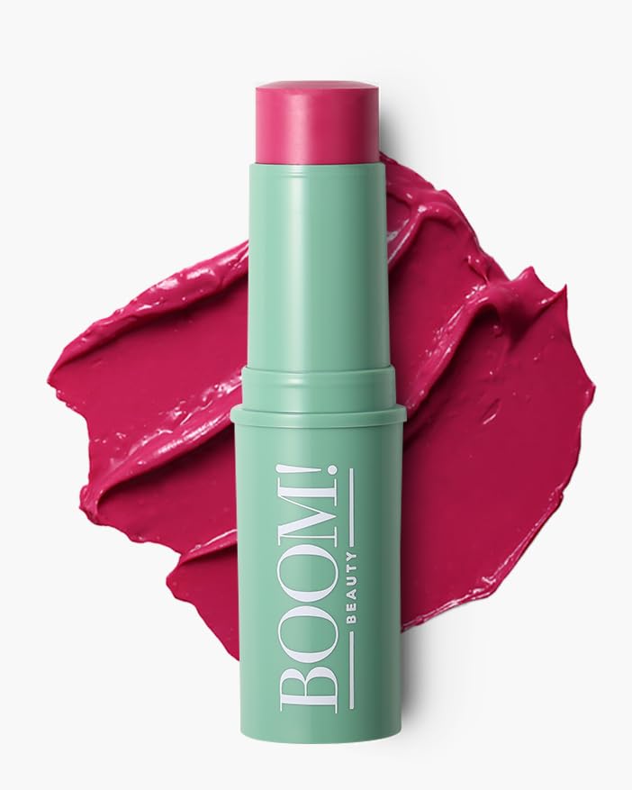 Boomstick Trio ® Cheek and Lip: Peony Pink, Golden Peach and Rose Nude 3-in-1 Blush, Eye and Lip Stick Pen for All Skin Types Boom Beauty by Cindy Joseph