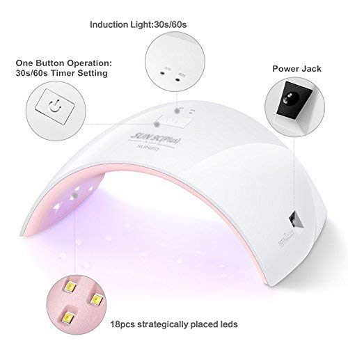 Gel Nail Polish Starter Kit - Vishine 6 Corals Colors Gel Polish Set Base Top Coat, 36W LED Nail Dryer Lamp with Full DIY Gel Manicure Nail Tools 8ml #C022