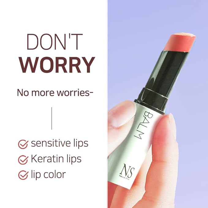 NATURAL SHINE NS BEAUTY Lux Triple Lip CURE Glossy Balm HERA (Pink Red) | Chapstick Hydration and Exfoliator | Overnight Lip Treatment Care Deep Nourishing for Dry Cracked Chapped Lips (0.17oz)
