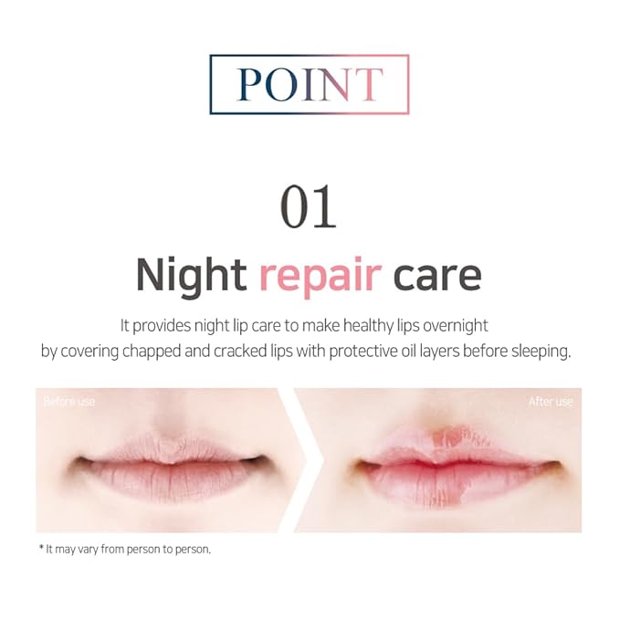 PETITFEE Sleeping Lip Mask Camelia Seed Oil 0.53 Oz. | Day & Night Repairing Balm, Overnight Lip Mask, Lip Treatment for Dull & Dry Lip, Deep Nourishing with Vitamin E, 5 Phyto Oil Complex