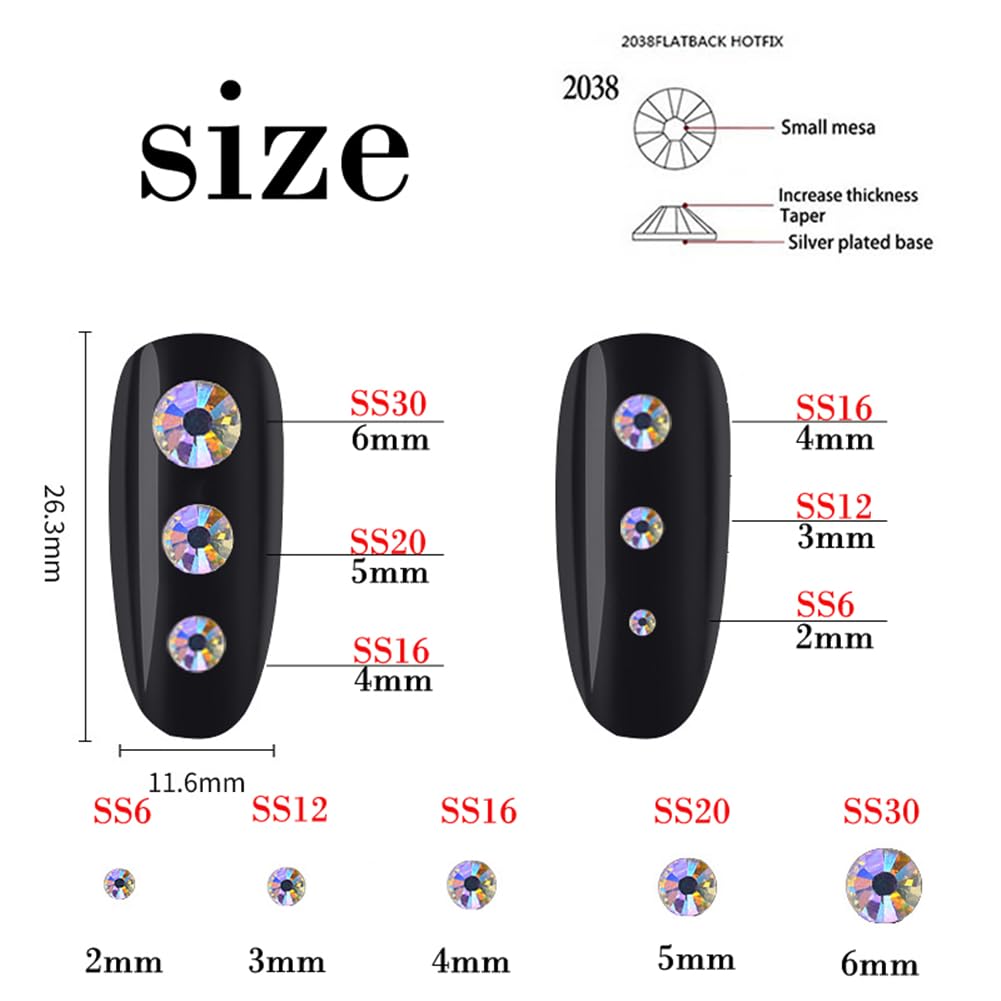 1500 Pieces SS16 4mm Flatback Rhinestones Clear Glass Round Gems Crystals for Nail Art DIY Crafts Clothes Shoes Bags （Aqua Blue）
