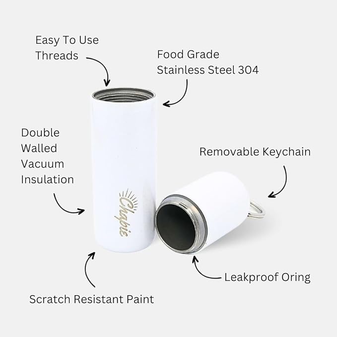 OG | Vacuum Insulated Lip Balm Keychain Holder, Prevents Melting & Messes | 3-Pack (Island)