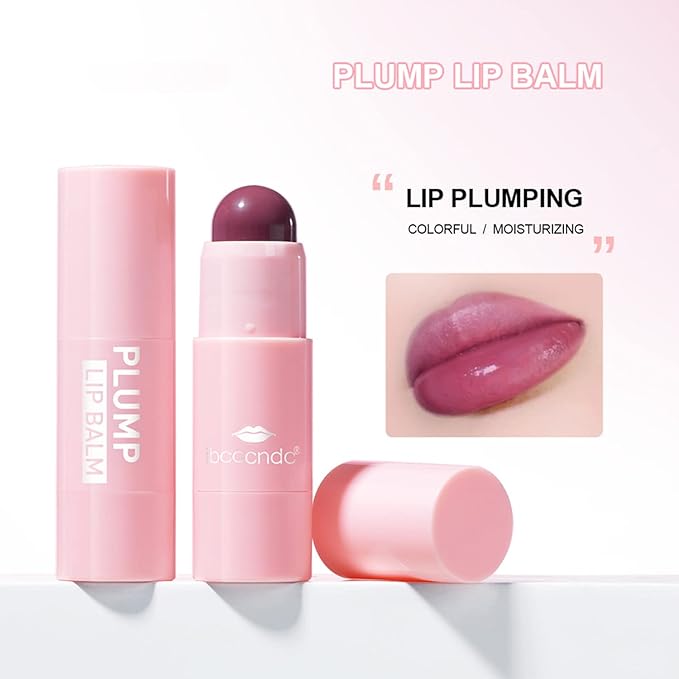 Plumping Lip Balm - Tinted Lip Balm Plumper - Enhancing & Hydrating Lip Moisturizer Fade Lip Lines Lip Care 0.17Oz/4.8g - 04 NOUGAT SAND