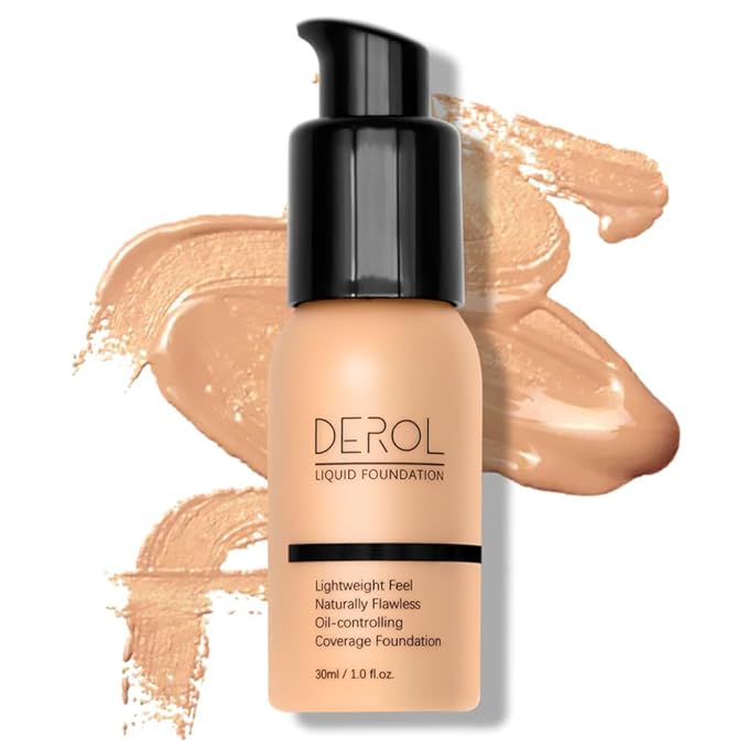 Foundation Full Coverage Liquid Foundation Cream - Lightweight Concealer - Suitable for All Skin Types (wheaten 04)