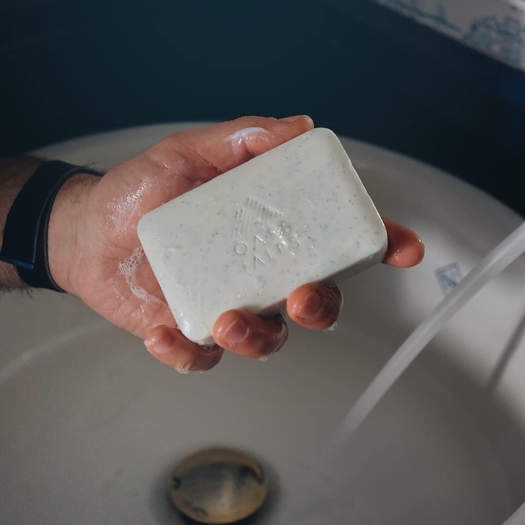 Oars + Alps Superfoliant Exfoliating Men's Bar Soap, Dermatologist Tested and Made with Clean Ingredients, Travel Size, 3 Pack, 6 Oz Each