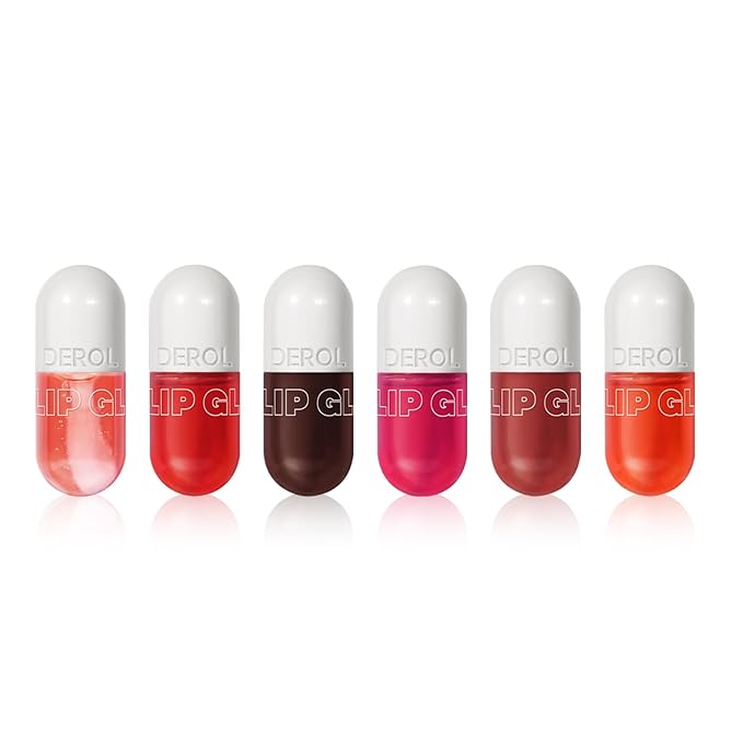 Lip Plumper Raspberry (0.19 Fl. Oz.) Lip Gloss Natural Lip Oil 2in1 Lip Care Serum for Beautiful Fuller-Looking Lips, Hydrating & Reduce Fine Lines,Peach