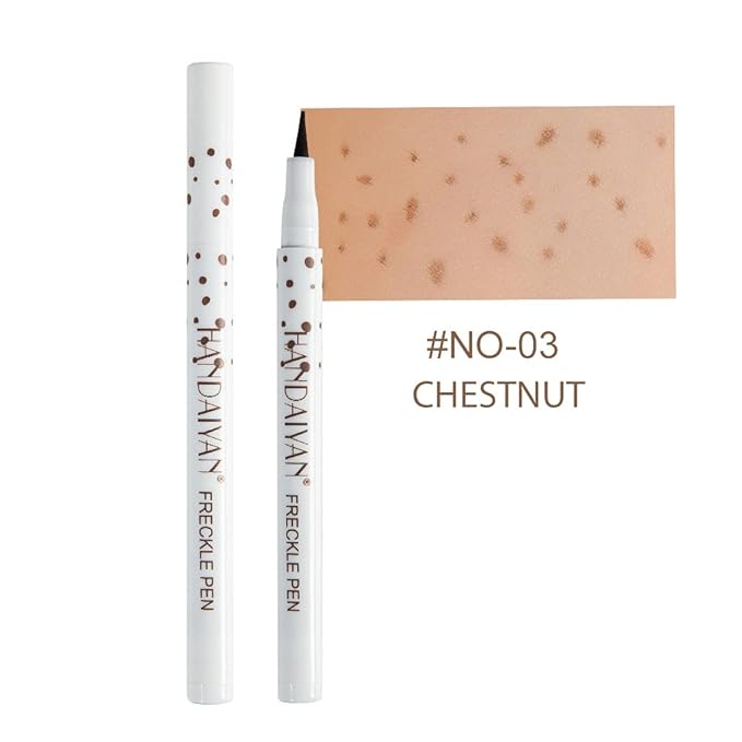 Freckle Pen 4 Colors Natural Freckle Pen Fake Freckle Pen Waterproof Long Lasting Soft Spots Natural Relaxing Sun Makeup (4PC)