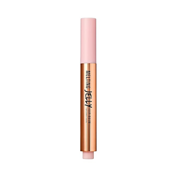 KISS NEW YORK Professional Melting Jelly Lip Balm, High Shine & Moisturizing Lip Stick, Long Lasting, Plumping Effect Look, Non-Sticky & Not Cakey, Easy Application & Natural Coverage (Grapefruit)