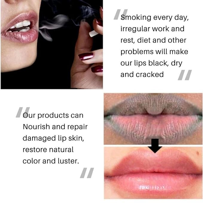 2PC Lip Balm Fade Dark Pigment Whitening Moisturizing Lip Hyaluronic Acid Exfoliating Dead Skin Lightening Lip Care (Orange)