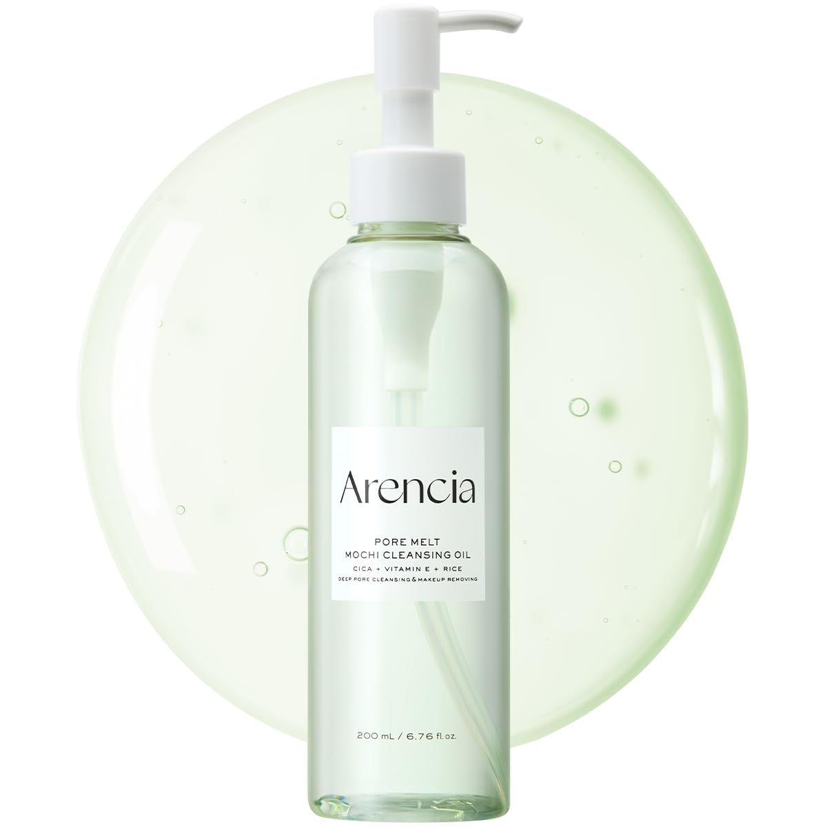 Pore Melt Mochi Makeup-Removing Cleansing Oil, Non-Comedogenic, Rice Amino Acids HD, Vitamin E, Cica, & Ceramide, 6.76 fl oz