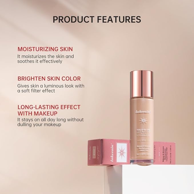 Halo Glow Liquid Face Filter, Complexion Booster For A Glowing, Soft-Focus Look, Infused With Hyaluronic Acid, Vegan & Cruelty-Free 1.06 OZ/31.5ml -08