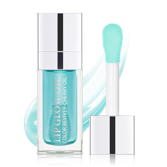 Moisturizing Lip Oil,No-Sticky Lip Gloss Lip Balm Lip Care,Fruit Flavoured Lip Oil For Dry Lip's Moisturizing Hydrating And Nourishing (017#ALOE) 0.2 OZ