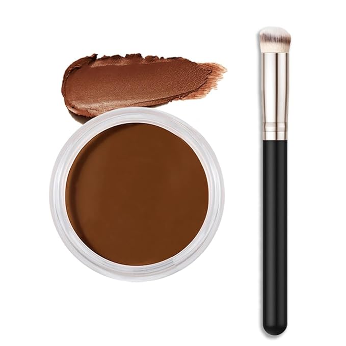 Kaely Cream Pot Concealer Full Coverage Set,Conceal Brighten Dark Circles,under Eye Brightener Color Correcting Concealer,Waterproof Foundation Palette with Brush,corrector de ojeras,Vegan Makeup,11