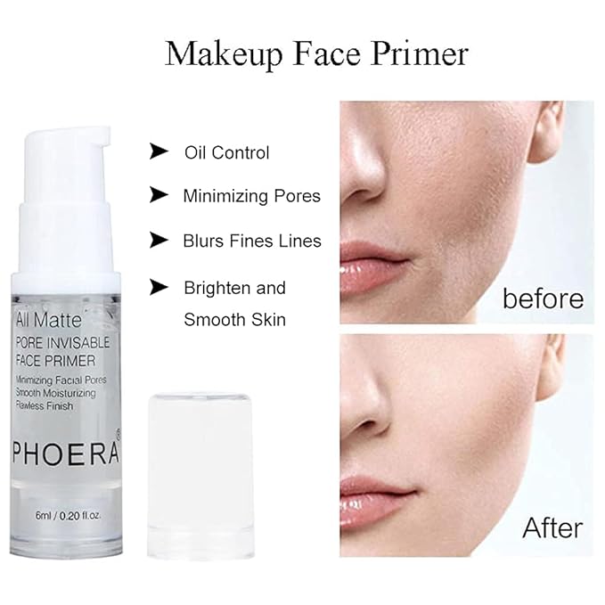 PHOERA Foundation,Mushroom Head Air Cushion CC Cream Natural Foundation,PHOERA Makeup Foundation Full Coverage,Phoera Face Primer, Foundation Brush (102Nude + 02Natural CC)
