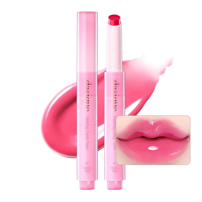 Dasique Melting Candy Balm (#07 Cherry Fizz) | Glossy Balm | Moisturizing | For dry Lips | Vegan