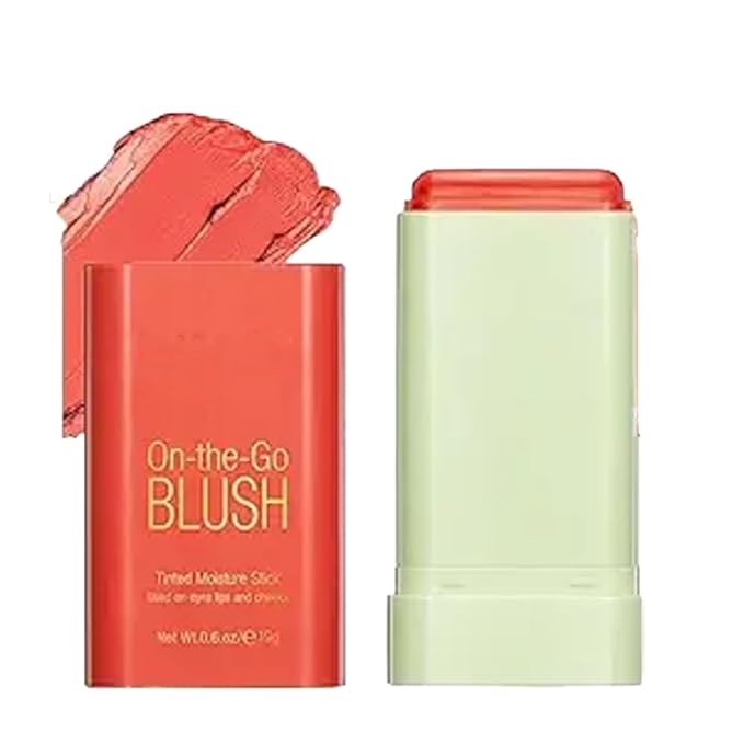 Cream Blush Stick, Blush Beauty Wand for Cheek and Lip Tint with Long Lasting Hydrating Formula, Waterproof Vegan Solid Tinted Moisturizer Matte Blush Stick for Cheeks and Lip Pink(03#)