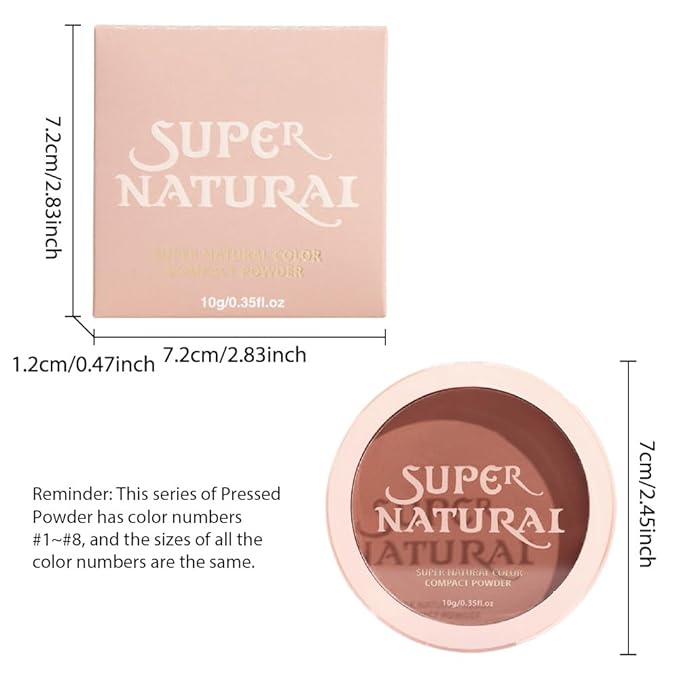 Oil Control Face Pressed Powder, Matte powder setting powder, long-lasting and waterproof loose powder, Flawless Lightweight Face Cosmetics, Cruelty-free, (02, 1 Pcs)