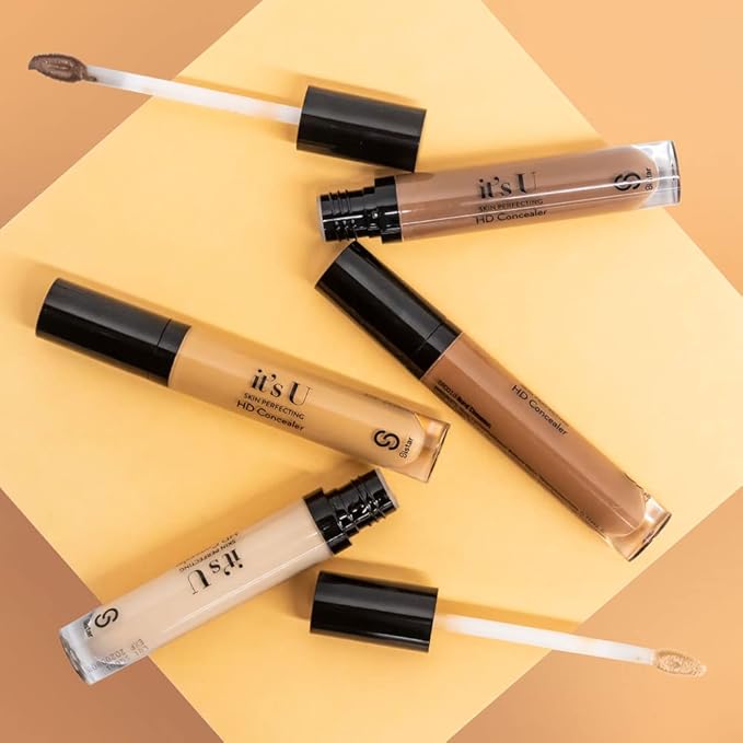 Sistar it's U Skin Perfecting HD Concealer Full Coverage Lightweight Long Lasting Correcting Liquid Contour Cover Masker Makeup 5 ml / 0.17 fl. oz (Bronze)