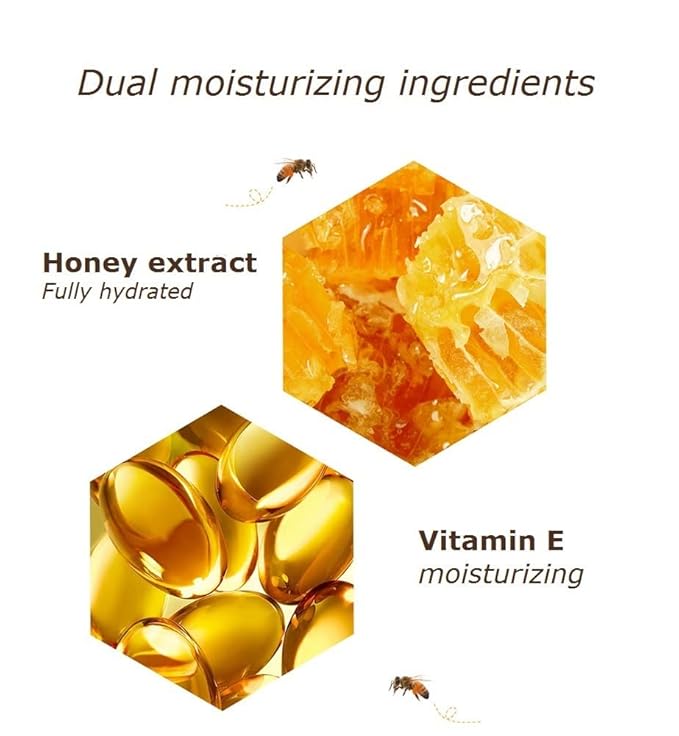 2PCS Honey Lip Balm, Exfoliating Honey Pot Lip Balm Sleeping Lip Mask with Brush, Hydrating & Prevention Dry and Cracked, Lip Scrubs Exfoliator & Moisturizer