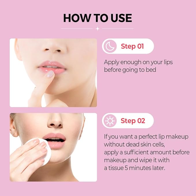 Klavuu Nourishing Care Lip Sleeping Pack - Lip Mask for Exfoliating & Nourishing Lip Treatment Balm for Dry Lips - Natural Moisturizing Lip Oil with - Lip Balm to Repair & Protect Lips 0.7oz (Berry)