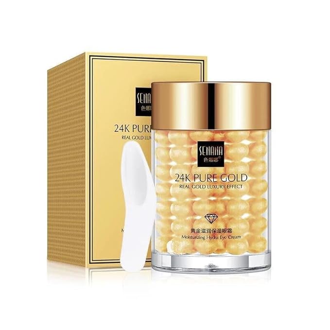24K Gold Eye Cream For Deep Hydrating, Anti-Aging Gold Eye Cream For Dark Circles And Puffiness,Moisturizing Lightenex Gold Cream Lifting Eye SENANA (1 PACK)