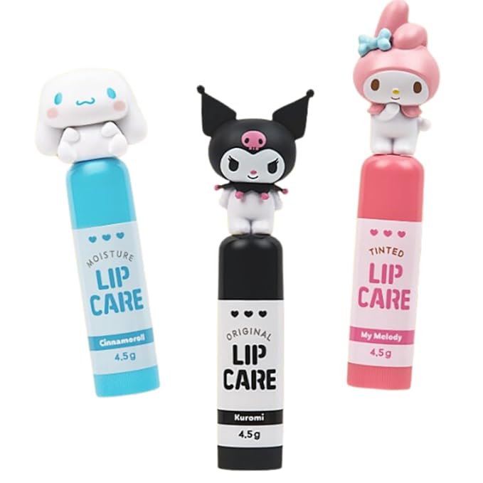 Cute Lip Balm, Adorable Character Lip Balm for Kids, Moisturizing and Nourishing Lip Care with Shea Butter for All Ages, Girls Lip Gloss, Toddler Lip Gloss (Blue - Unscented)