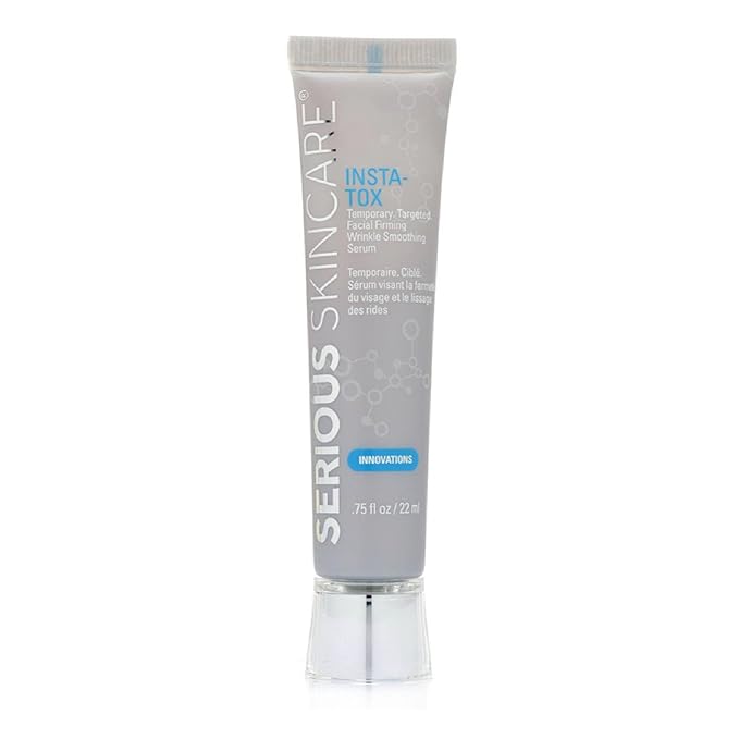 Serious Skincare INSTA-TOX Instant Wrinkle Smoothing Face Serum - Improves Appearance of Fine Lines - Temporary Skin Tightener - Line Filler .75 oz (1Pack)