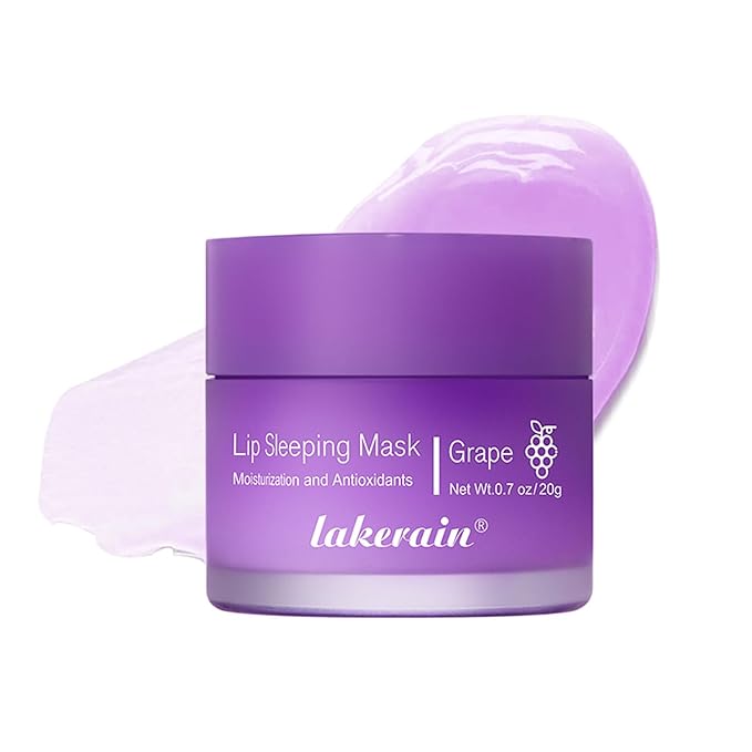Lip Mask Sleeping,Nourish Hydrate Lip Mask,Lip Oil,Lip Balm, Lip Skin Care,Hydrating, Moisturizing Lip Lines Night Sleep Anti-chapped Lip Cream (Grape)