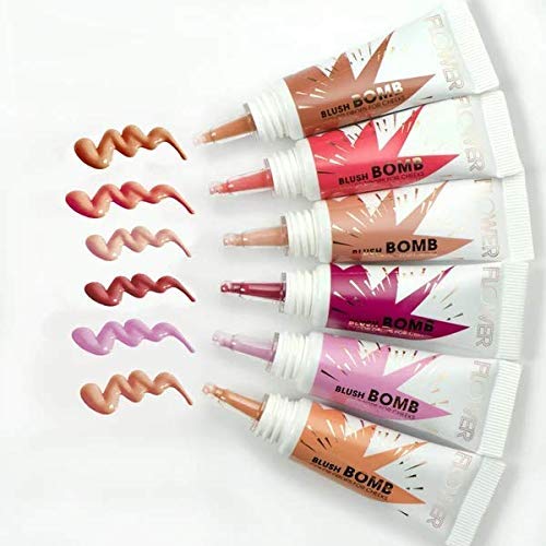FLOWER Beauty By Drew Barrymore Liquid Blush Makeup Bomb Color Drops -Silky Lightweight Formula + Gel Cream Blush for Cheeks - Radiant + Glossy Finish - Buildable + Lightweight Formula - Cruelty-Free + Vegan (Melon)