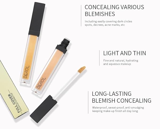 Liquid Concealer Makeup - Natural Coverage & Highly Pigmented Lightweight Concealers 6.5ml (03)