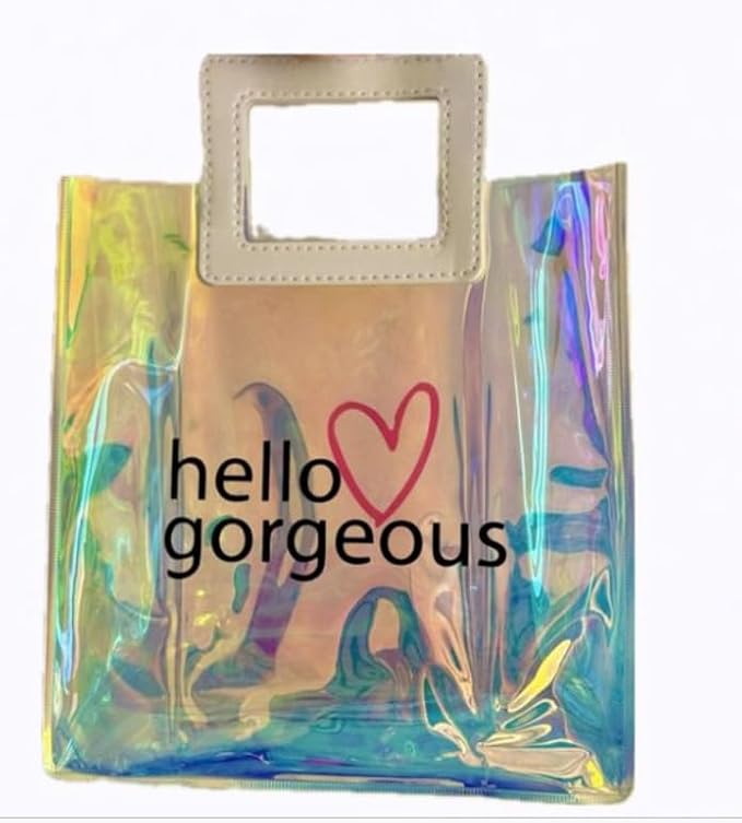 Bath & Body Works - 3 Piece Bundle - Spray - Body Cream - Shower Gel - Full Size and Gift Bag HELLO GORGEOUS (Bright Christmas Morning)