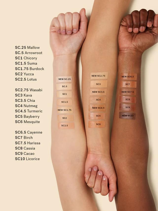 ILIA - True Skin Serum Concealer | Non-Comedogenic, Cruelty-Free, Vegan, Safe For Sensitive Skin, Reduces Appearance of Dark Circles + Blemishes (Nutmeg SC4, 0.16 oz | 5 ml)