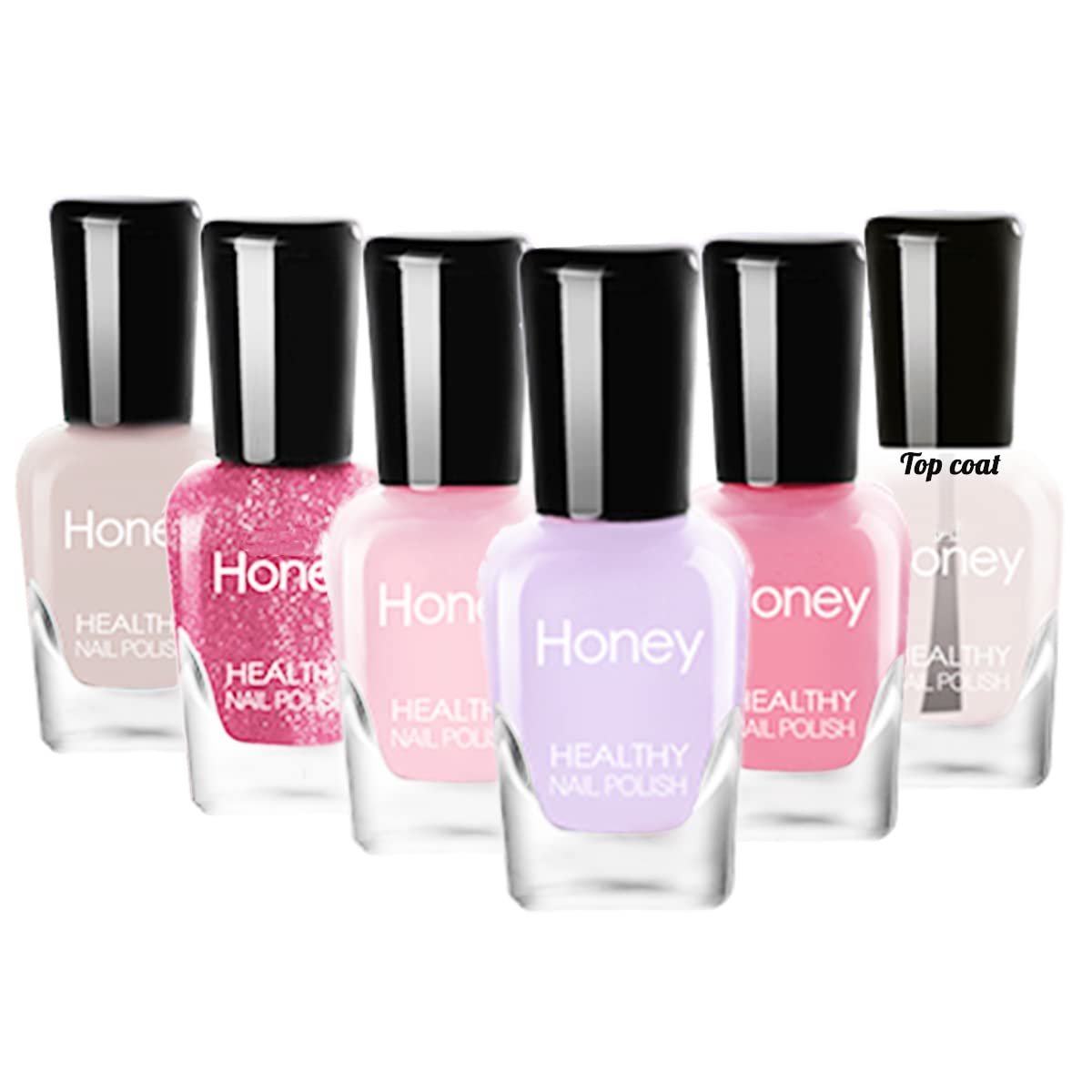 Non Toxic Nail Polish Set, Easy Peel Off and Fast Dry NailPolish Set for Pack, Eco Friendly & Organic Water Based Nail Polish for Women,Teens (6 Bottles)