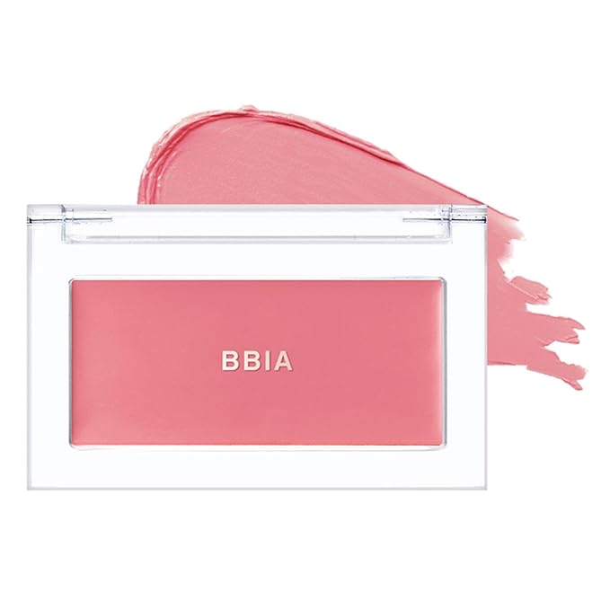 BBIA Ready To Wear Downy Cheek Cream Blush 8 Color - Creamy Blendable & Buildable Blush Dewy Texture & Matte Finish High Pigment Longlasting Lightweight Natural Face Makeup, 0.12oz (08 DOWNY ROSY)