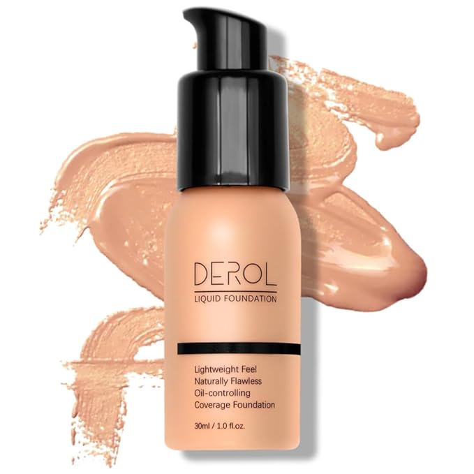 Foundation Full Coverage Liquid Foundation Cream - Lightweight Concealer - Suitable for All Skin Types (cappuccino 05)