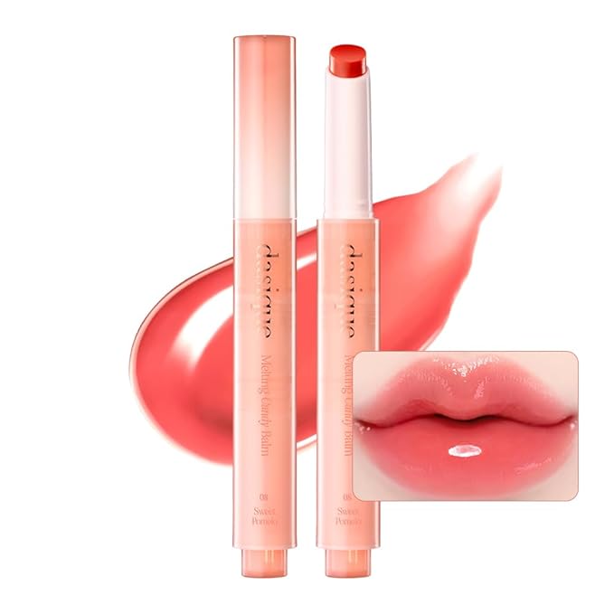 Dasique Melting Candy Balm (#08 Sweet Pomelo) | Glossy Balm | Moisturizing | For dry Lips | Vegan