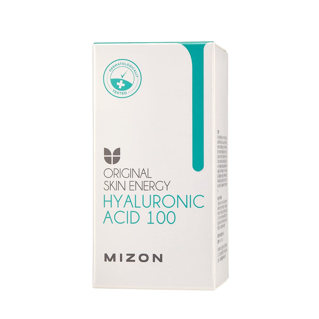 MIZON Hyaluronic Acid 100 Serum – Pure Hyaluronic Acid for Deep Hydration, Plumping & Skin Barrier Support – Lightweight K-Beauty Ampoule for Glass Skin Glow (1.01 fl. oz)
